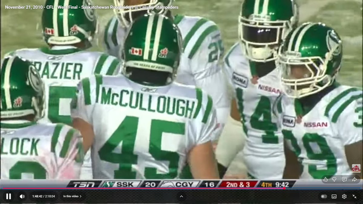 CFLFan13's tweet image. If the Riders are to wear their white jerseys, they should bring back these retro whites with the retro logo.

#CFL #GreyCup