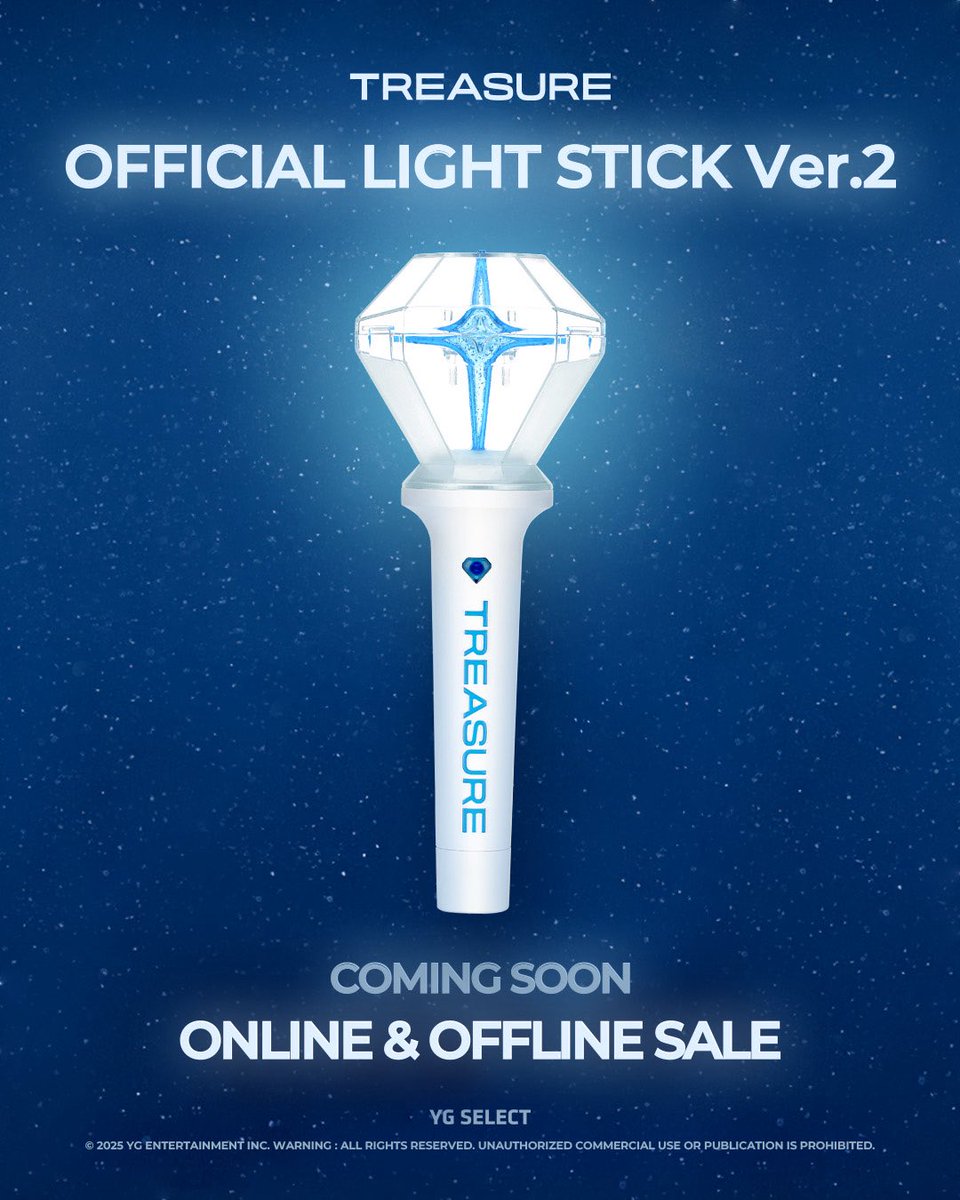 theSameE_MDShop's tweet photo. TREASURE OFFICIAL LIGHT STICK Ver.2 
COMING SOON!

💎SALES OPEN
▶️2025.11.17 (MON) 11AM (KST) ~

@treasuremembers @ygtreasuremaker 
#TREASURE #트레저 #OFFICIAL_LIGHT_STICK #PULSE_ON #TOUR #MD #MERCH #더세임 #theSameE https://t.co/miJcKut6cK