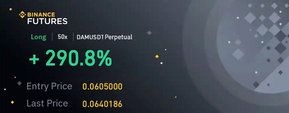 MoonBaseFx_cryp's tweet image. $DAM
LONG
LEV 50-75x
ENTRY: 0.061

TP:
0.063✅

All my 1000x gems drop first in Telegram 💰👇
t.me/+Ty9QyKDIdQ0wM…

#Крипто #криптовалюта #criptovaluta #criptomoneda #kripto #1000xCalls #CryptoCommunity #AltcoinGems #BullMarket