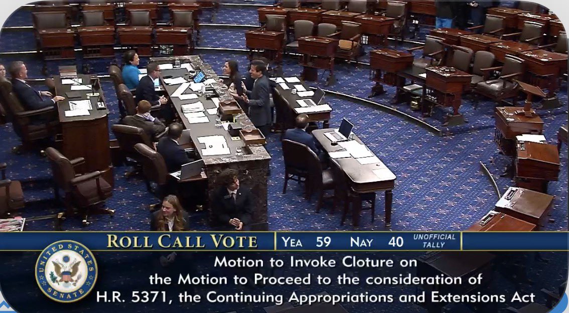 PollTracker2024's tweet image. GOP Senators Ron Johnson, Mike Lee and Rick Scott vote yes.

John Cornyn (R-TX) has yet to vote