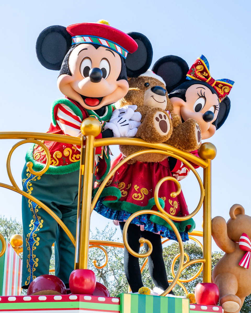 3441.昔の海外ディズニーワールドピン クリスマス テディベアドール