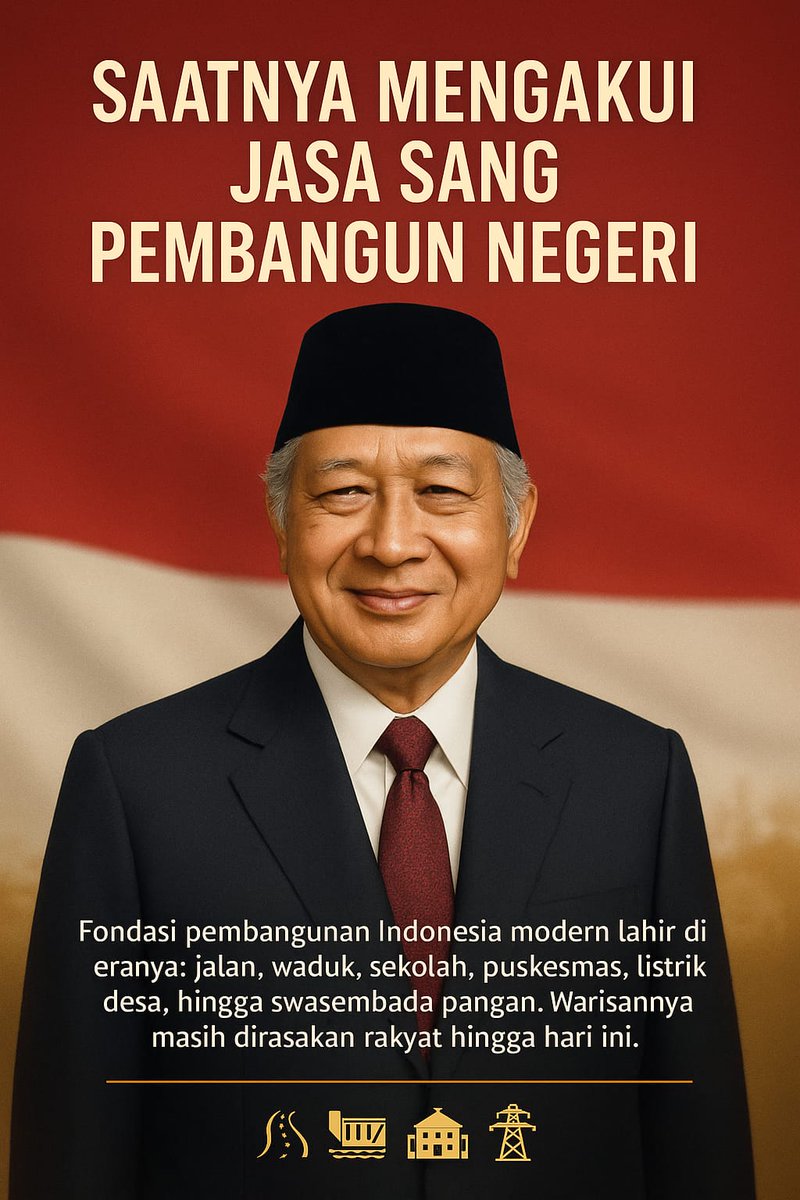 KinaSaima's tweet image. dalam banyak kajian sejarah, Soeharto selalu muncul sebagai figur sentral pembangunan nasional, sehingga wajar ketika sebagian masyarakat menyebutnya PembinaBangsa atas kontribusi panjangnya terhadap bangsa Indonesia