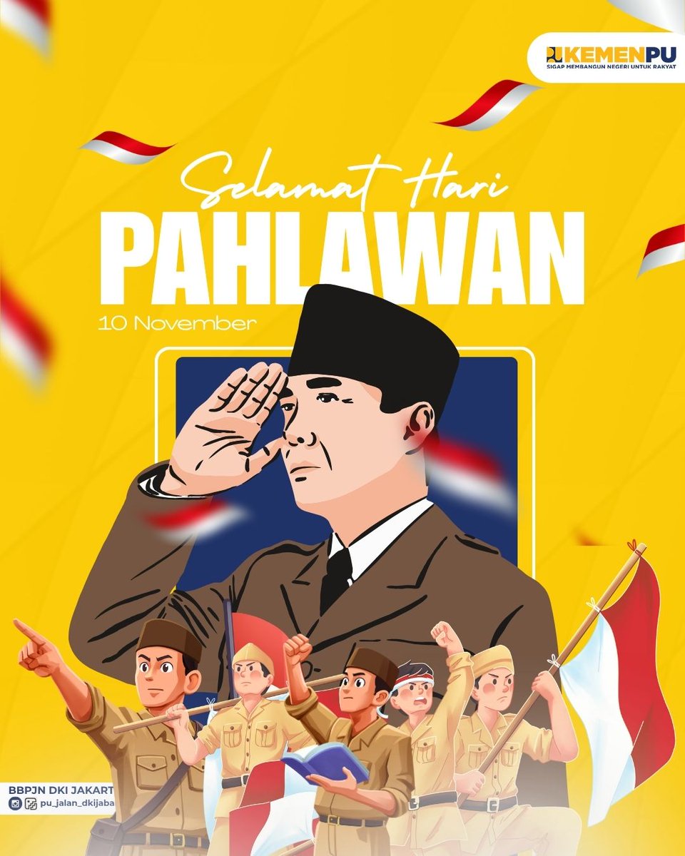 Selamat Hari Pahlawan 2025

Mari lanjutkan perjuangan para pahlawan lewat pembangunan yang membawa manfaat bagi rakyat

#sigapmembangunnegeriuntukrakyat
#menyambungnegeri
#infobbpjn6
#setahunberdampak