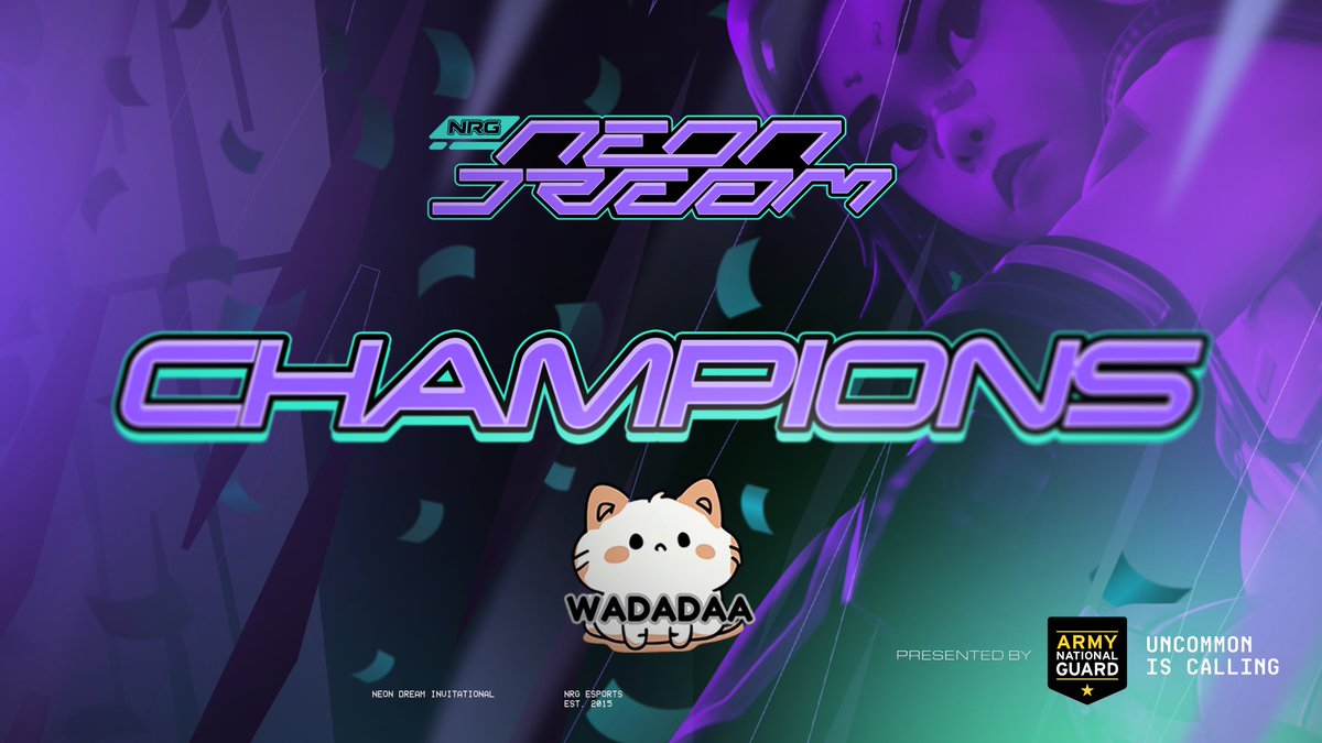 YOUR CHAMPIONS OF THE $10,000 NRG VALORANT NEON DREAM INVITATIONAL ARE <a href="/WadadaaLounge/">#SignWadadaa</a> 🏆