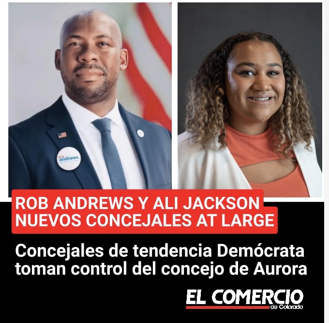 ComercioCO's tweet image. Concejales de tendencia #Demócrata toman control del concejo de #Aurora, #Colorado. Los nuevos concejales son #RobLeeAndrews, #AliJackson #GianinaHorton #AmyWiles #RubenMedina
elcomerciodecolorado.com/concejales-de-…