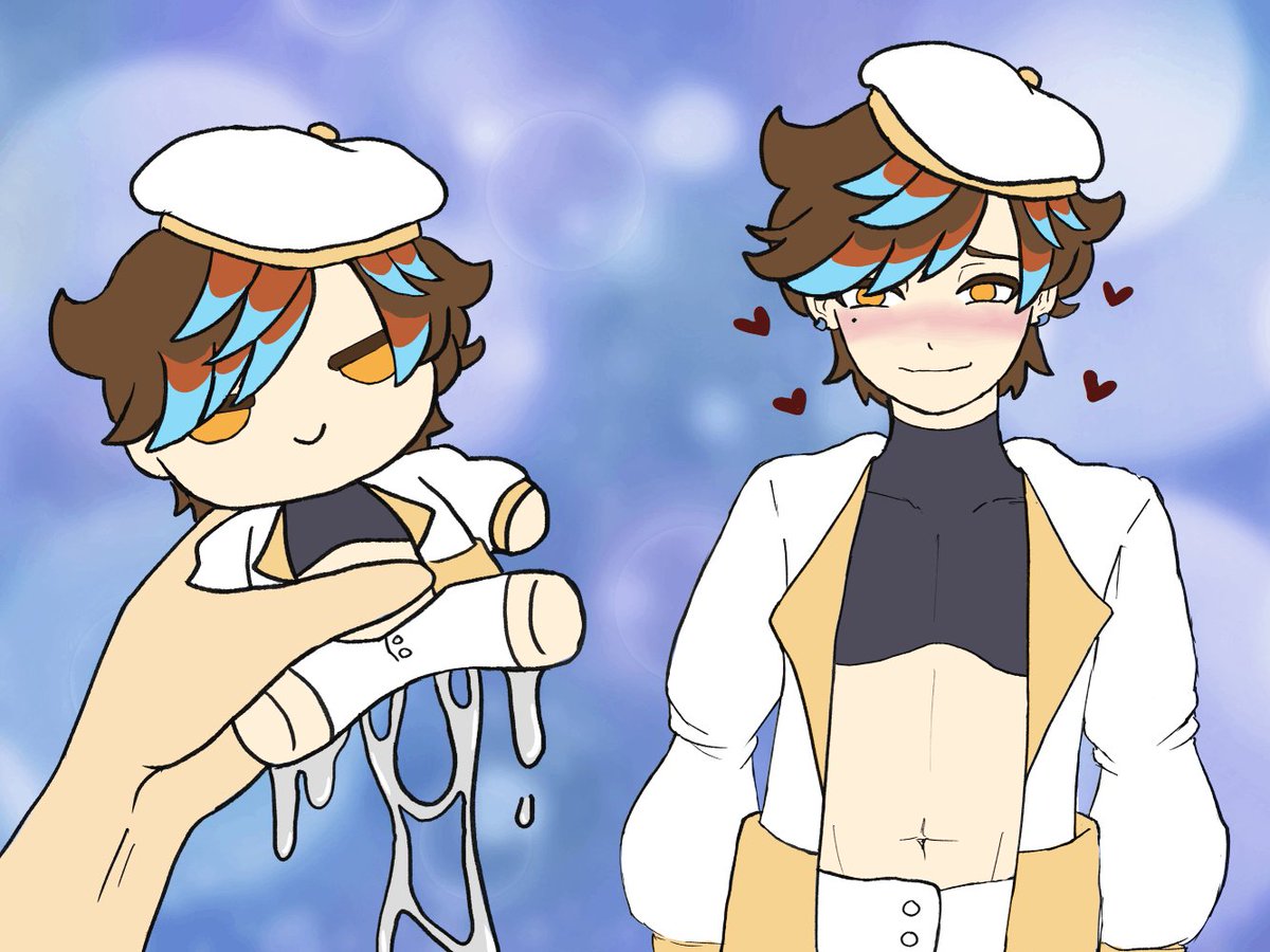 ¡E-EH! ¡No malinterpretes esto! ¡Solo estaba em- Jugando? N-no me di cuenta que... eh… hago esto porque me hace sentir más tranquilo, ¡¿Entiendes?! No es para tanto… ¡No te hagas ilusiones <a href="/DaiKizu_ES/">Dai Kizu 🎙️🍂【3Shine Live!】</a> !😤

Artista: <a href="/pockiidog/">Pockii🍫🐶</a>