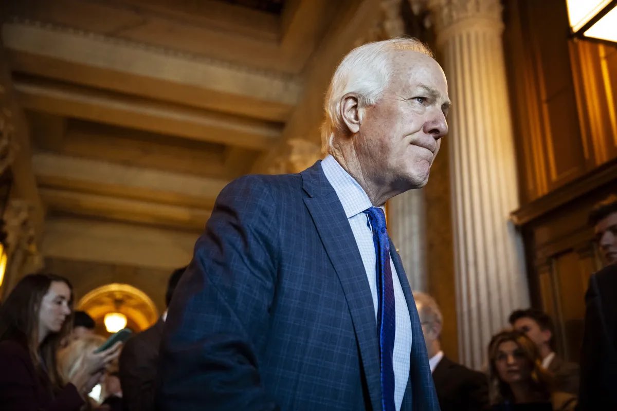 Ceo_Branding's tweet photo. 🚨 John Cornyn Negotiates Being Last Vote to End the Government Shutdown. Staging the Photo Finish.

John Cornyn is the 60th vote tonight to end the shutdown.

Why?

He’s got a tough race next year and he negotiated with Thune to be the decisive vote. Not early. Not quiet. The closer.

Why were we stuck at 56–40? Because everyone wanted that ad moment.

Cornyn is given it because he needs it the most.

Yes politics is this staged.  

I guess whatever it takes to reopen the government.

Were you aware of these games? 

Cornyn got it.

This isn’t just legislating.
It’s legacy crafting — in real time.