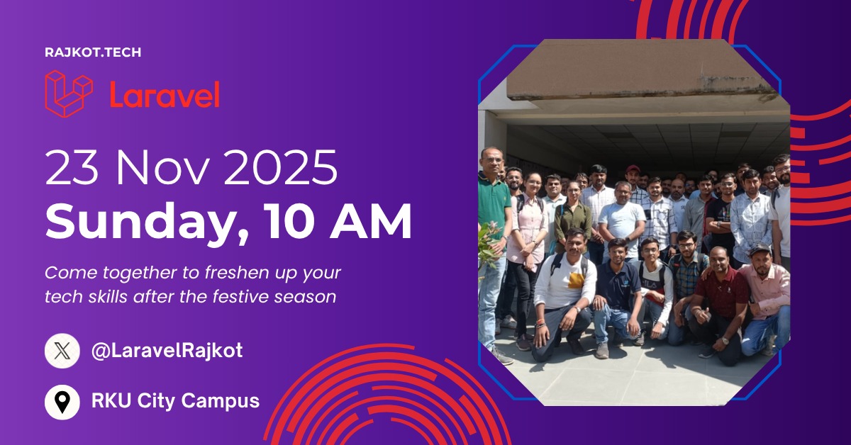 LaravelRajkot's tweet image. What&apos;s up #LaravelRajkot 👋

Nothing is better than starting your work after registering for #LaravelRajkot meetup where you get a chance to meet, network and learn new things with like minded people. 🤩

🤘See you there: allevents.in/rajkot/laravel…