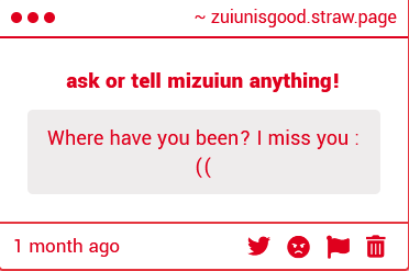 ZuiunIsGood's tweet photo. been busy with irl, sorry... ><
that plus my laptop that i use for editing broke so i cant really do much while waiting for it to be fixed orz https://t.co/vaEovGVloF