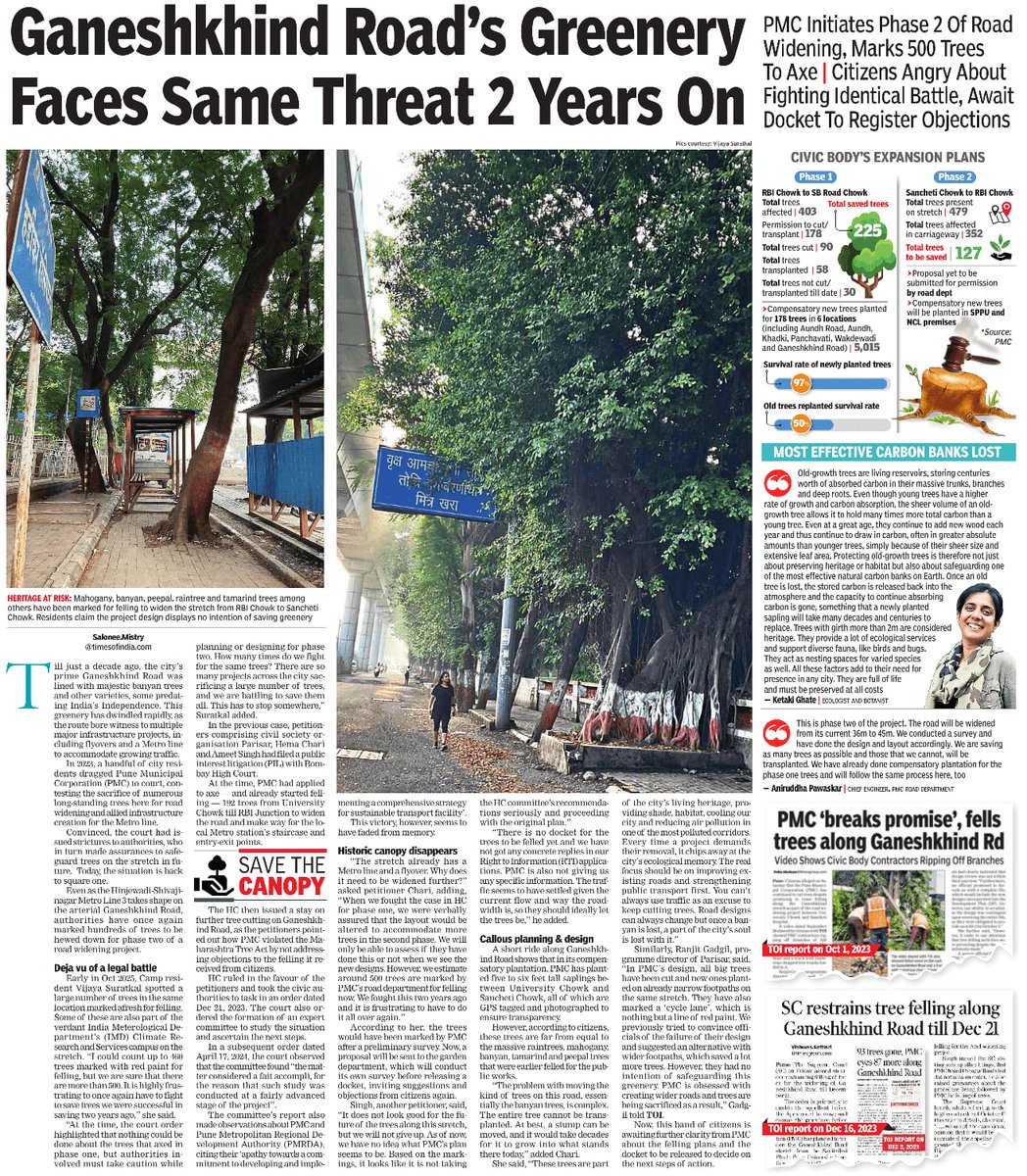 When civic authorities and political leaders have zero knowledge about sustainable urban planning, zero respect for the laws protecting the environment and complete apathy to orders passed by the High Court and NGT, the city is doomed. Cry, my beloved Pune 😔
<a href="/Salonee_TOIPune/">Salonee Mistry</a>