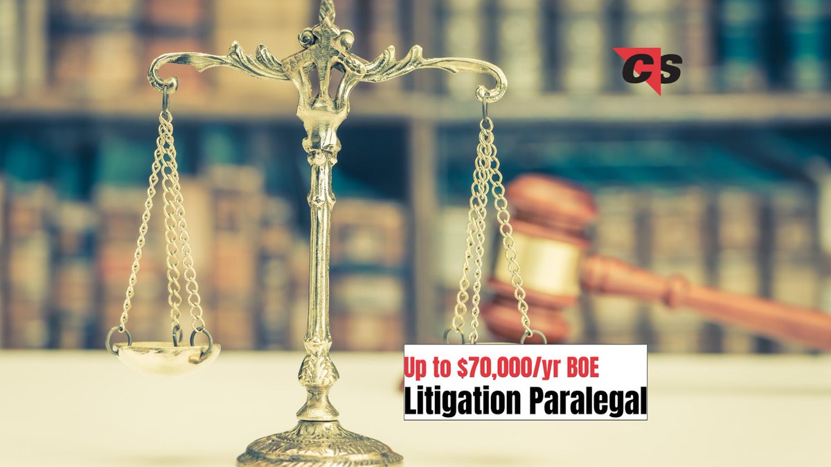 Now hiring Litigation Paralegal – Addison, TX earning up to $70,000.00/yr! Learn more and apply online at: bit.ly/4iaIy8V