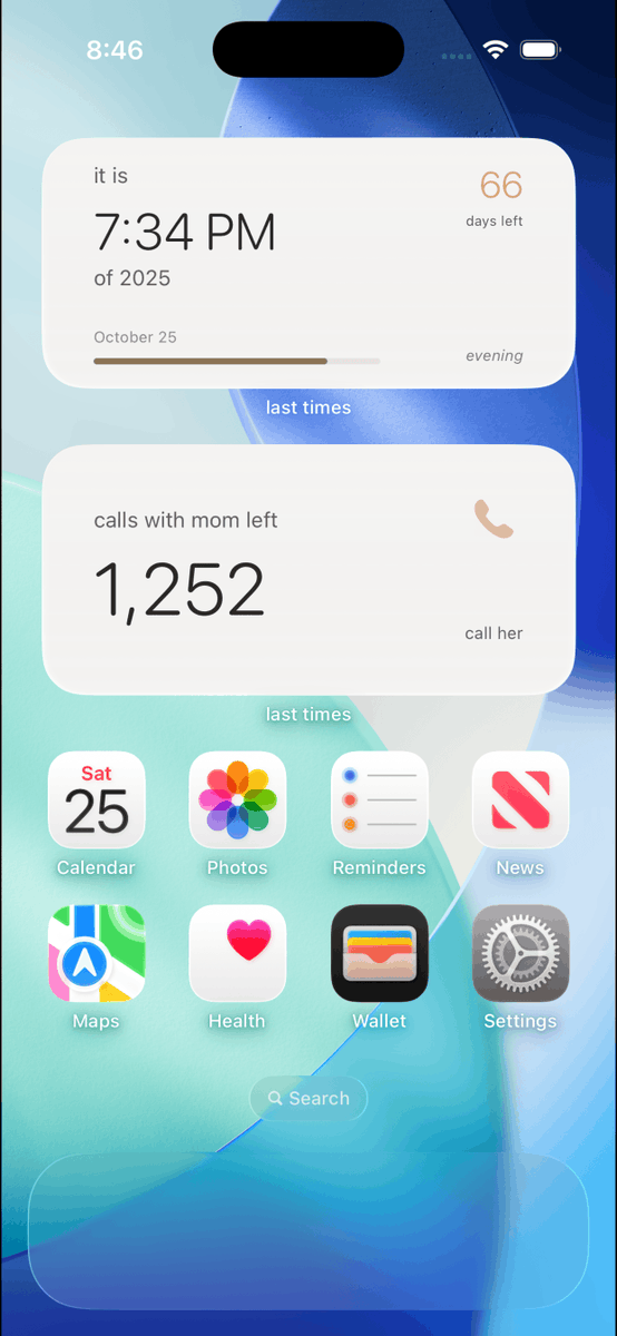 bigherb888's tweet photo. i have two problems: 

1. time passes too fast and its hard to quantify
2. i dont call my mom enough

my new app is called last times! it shows you how much of your life you've lived + converts it into tangible metrics, ie how many calls u have left w/ ur mom. https://t.co/p7Yh7hqEOo