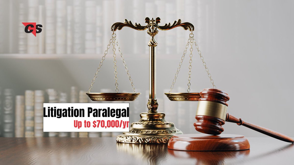 Now hiring Litigation Paralegal – Houston, TX earning up to $70,000.00/yr! Learn more and apply online at: bit.ly/3LohOW6