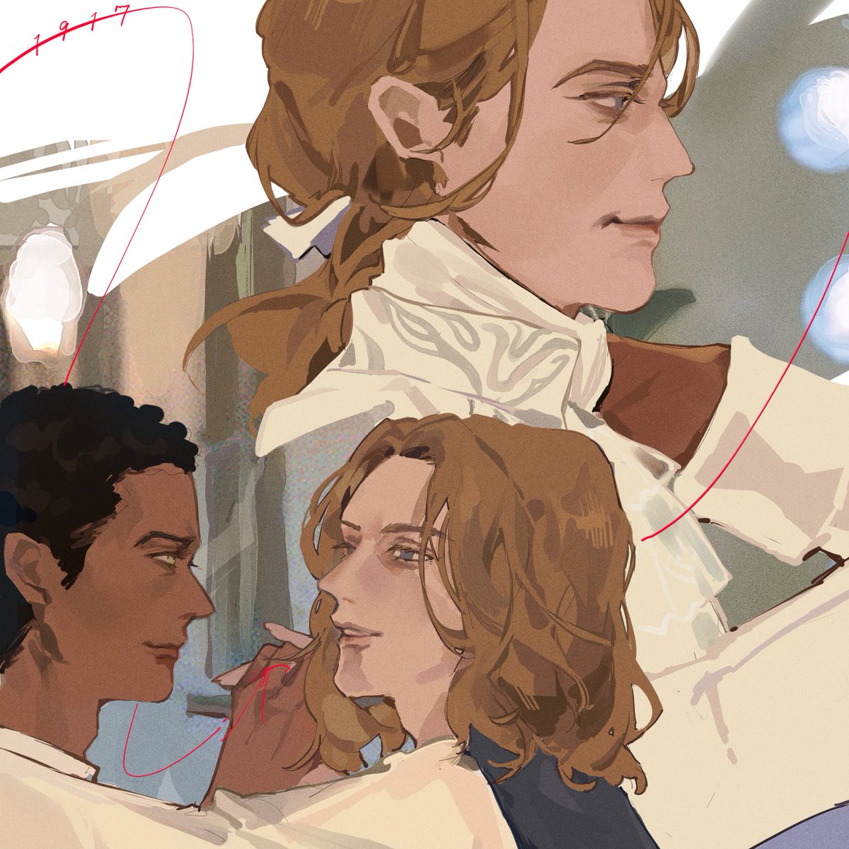 Preview of my finished piece for the #BloodandBrocade zine 🫶 been such a pleasure to take part in this with so many talented creatives!

Check it out here: <a href="/VelvetCompote/">The Velvet Compote 🪡 Working on B&B</a> 
#iwtv