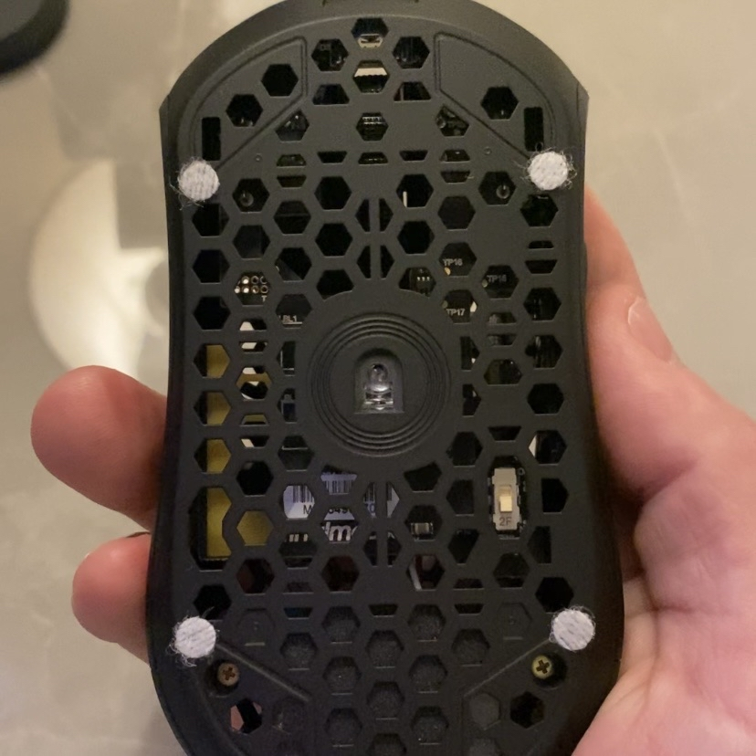 I've been using velcro tape as skates on my glossy surface ceramic tile for the past couple months and it just works way to good. It got me kinda curious to see if it would work for others as well but on a normal glasspad.

It's really cheap, easy to swap out and even has a fast