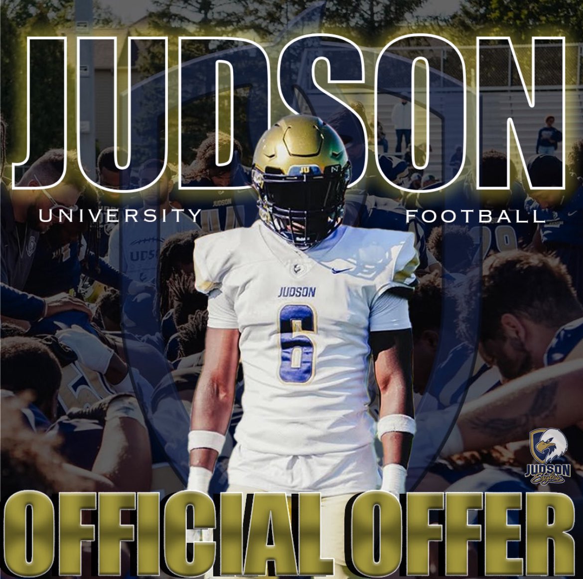 Jamari_Thomas7's tweet image. After a great conversation with @KingJustinian23 I'm blessed to receive my first offer from Judson University!!#AGTG 
Go Eagles!!!🔵🟡
@KoachWeaver @Hawks4Football @AllenTrieu @EDGYTIM @OJW_Scouting