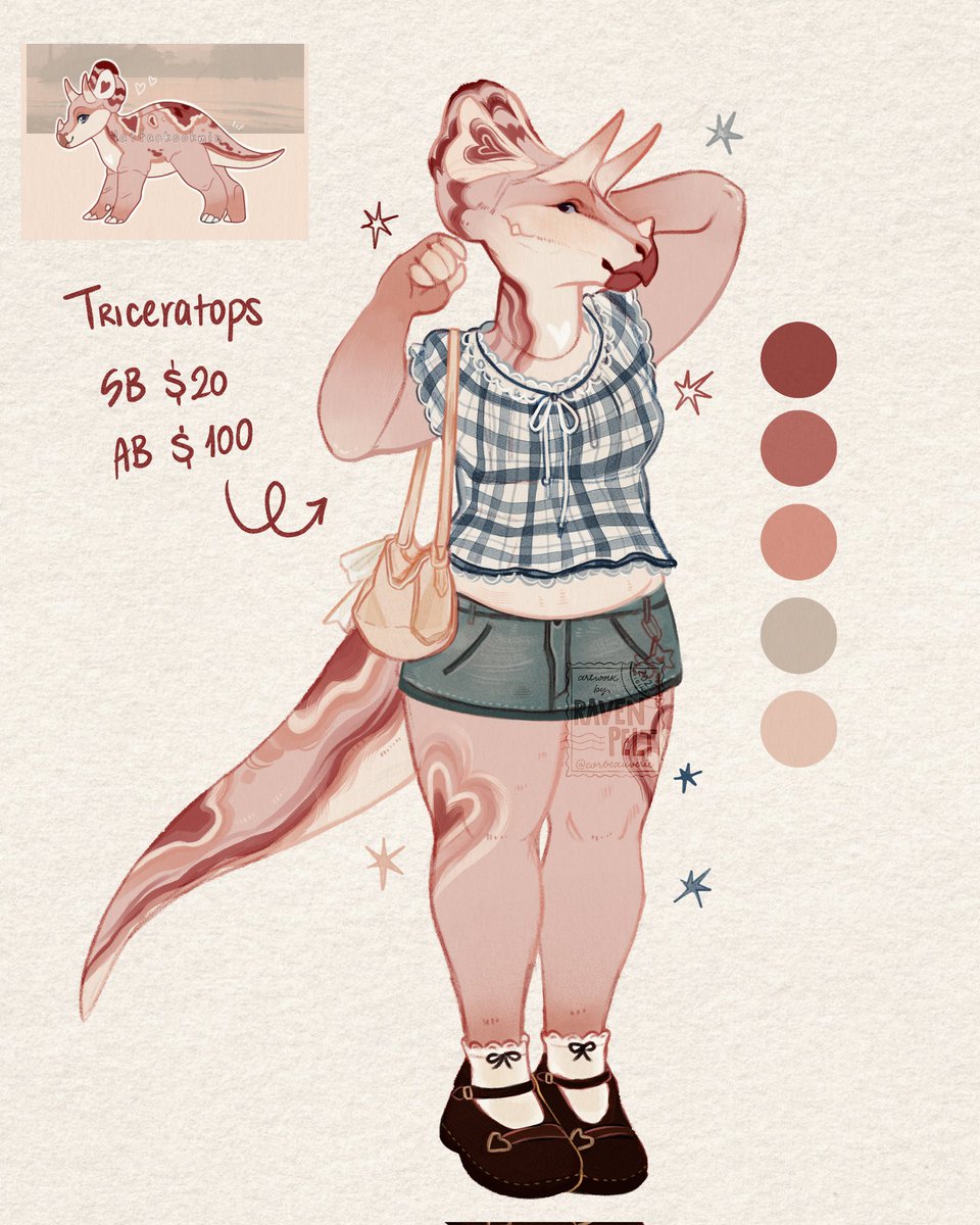 corbeauverie's tweet image. strawbery dino