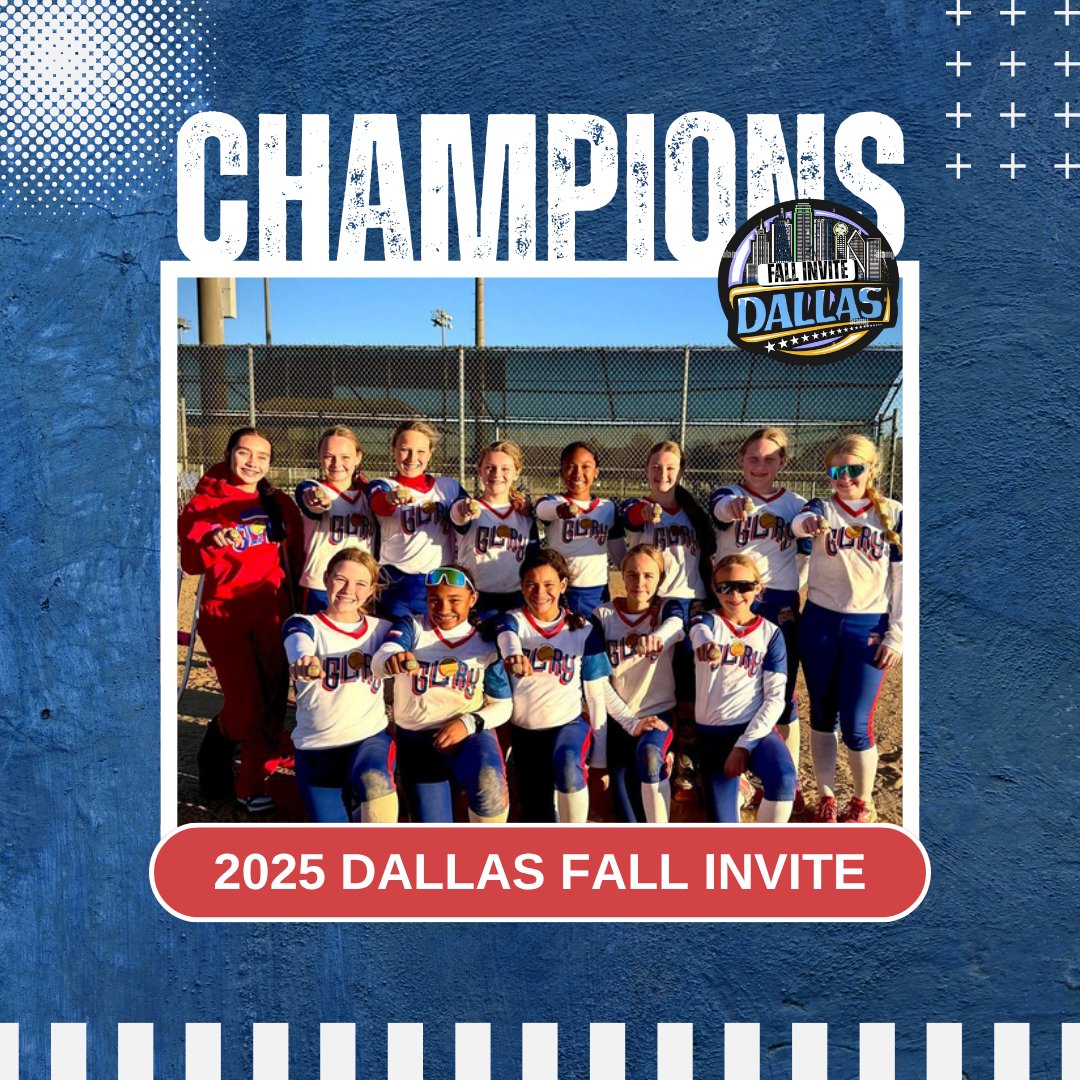 YOUR DALLAS FALL INVITE
CHAMPIONS!!!!!
💪💪💪
Texas Glory 2K13 wins the inaugural Dallas Fall Invitational. Amazing run by a squad FULL of incredible athletes. Well done ladies!