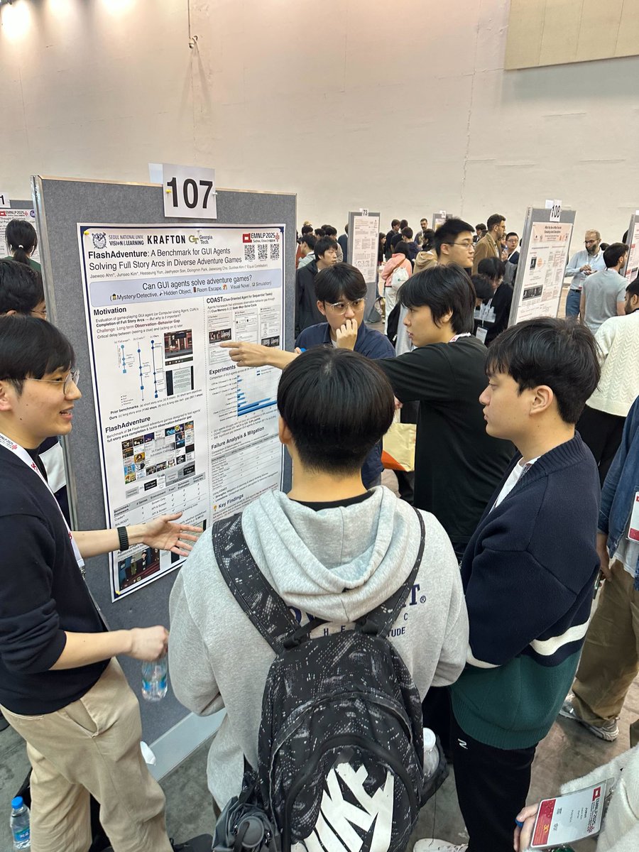 AHNJAEWOO2's tweet image. I had a great #EMNLP2025 experience in Suzhou 🇨🇳!

✔️ (Main) Poster Presentation 
✔️ (Wordplay Workshop) Outstanding Paper Award
✔️ (Wordplay Workshop) Keynote talk

Thanks to my incredible collaborators and all people I had the pleasure of meeting ✨!