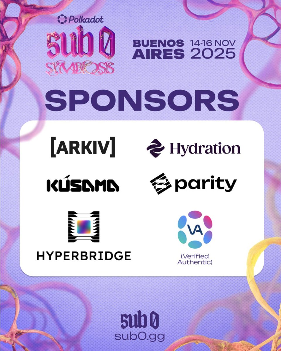 ForkDA0es's tweet image. Apúrate🏇falta 4 días y contando para el mega evento @Polkadotsub0 @PolkadotEspanol @polkadothub @LearnPolkadot @Polkadot @TheGraphLatam #BsAs #Argentina ya sacaron su entradas 🎟️ #atr amega forkera la lore dr @blockya presente partner @ForkDAOes 🫵🚀💡luma.com/Sub0Symbiosis