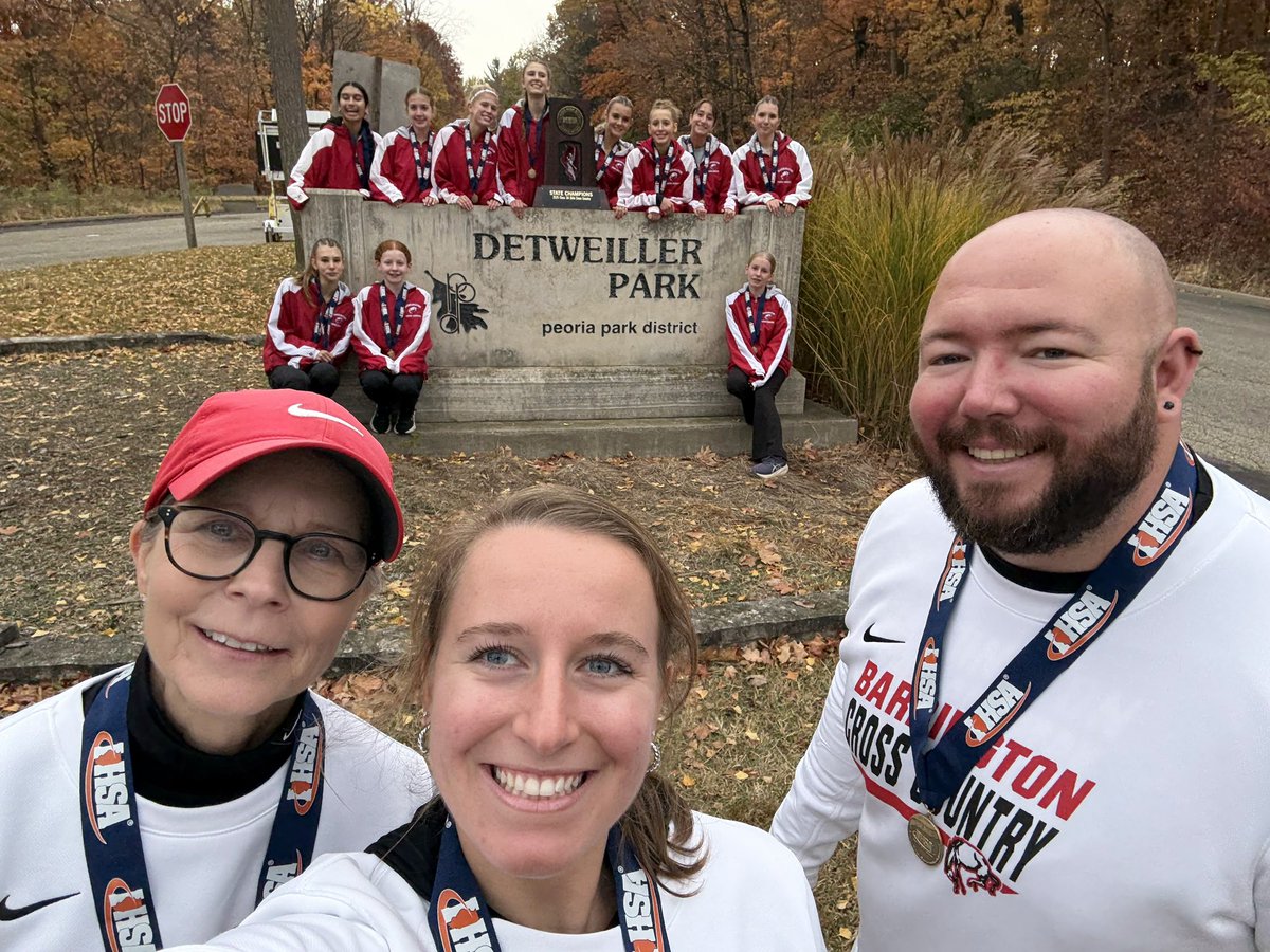 State Champs…again!  This team is something special!  Great coaches who lead this team to another trophy and all 7 had a PR!! <a href="/NateLew61415437/">Nate Lewis</a> <a href="/abbylew/">Abby Lewis</a> <a href="/BHS220Athletics/">BarringtonAthletics</a> <a href="/barrington220/">Barrington 220</a> <a href="/MrBartlettBSD/">Jim Bartlett</a>