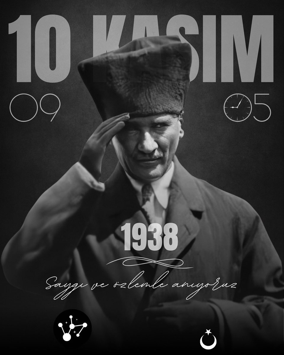 asartofficial's tweet photo. Cumhuriyetimizin kurucusu Gazi Mustafa Kemal Atatürk’ü, aramızdan ayrılışının 87. yıl dönümünde saygı, özlem ve minnetle anıyoruz. ♾️

#10kasım #atatürk #asart https://t.co/97qU8upEJ0