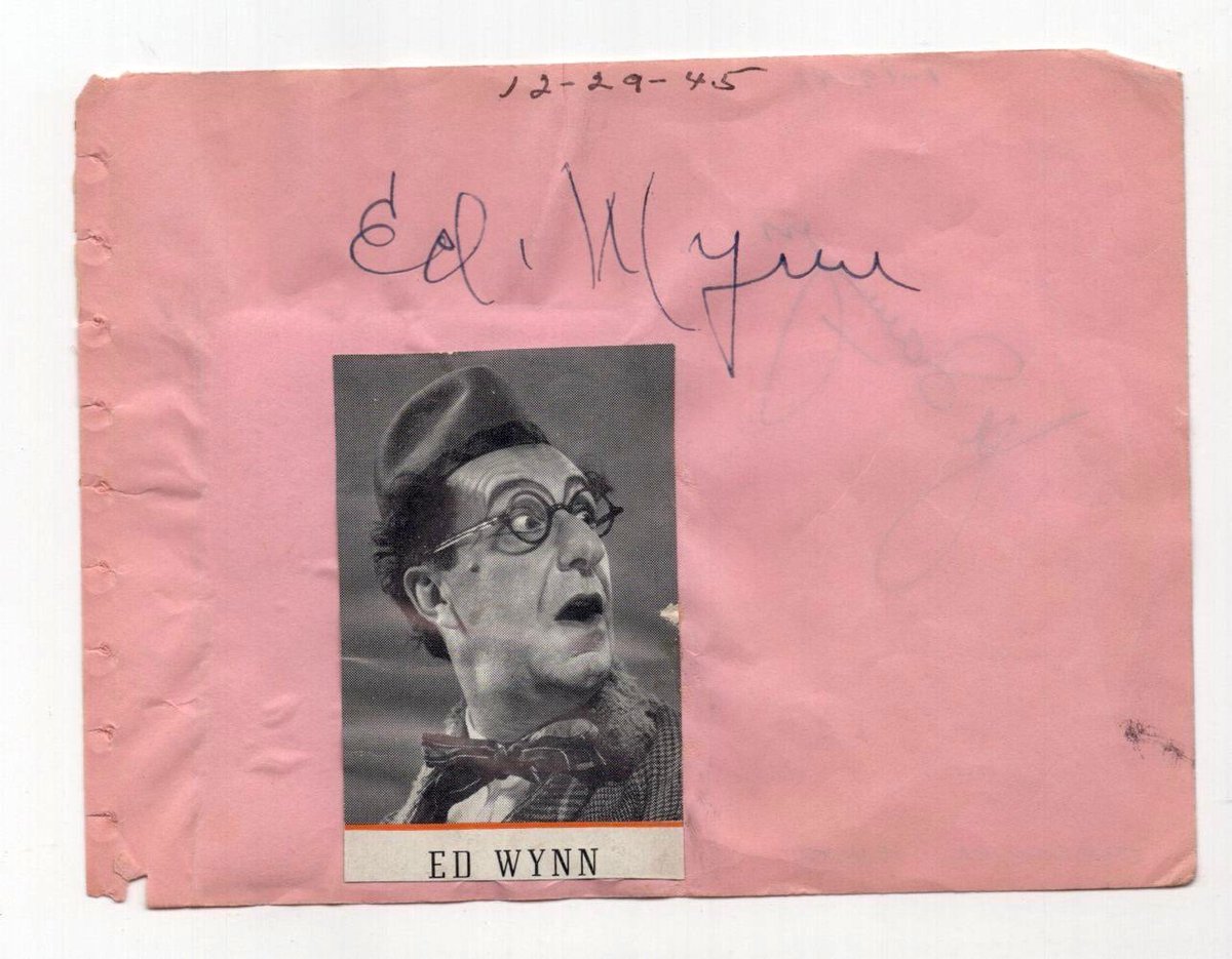 staytoonedfolks's tweet photo. On his birthday we remember/celebrate #DisneyLegend Ed Wynn (1886-1966). ๐โค๏ธ
Album page signed by Ed & purchased from JG Autographs from our collection.
#EdWynn #AliceInWonderland #MaryPoppins #BabesInToyland #ThatDarnCat #AbsentMindedProfessor #GnomeMobile #Disney #JGAutographs https://t.co/aWgZuew7Rx