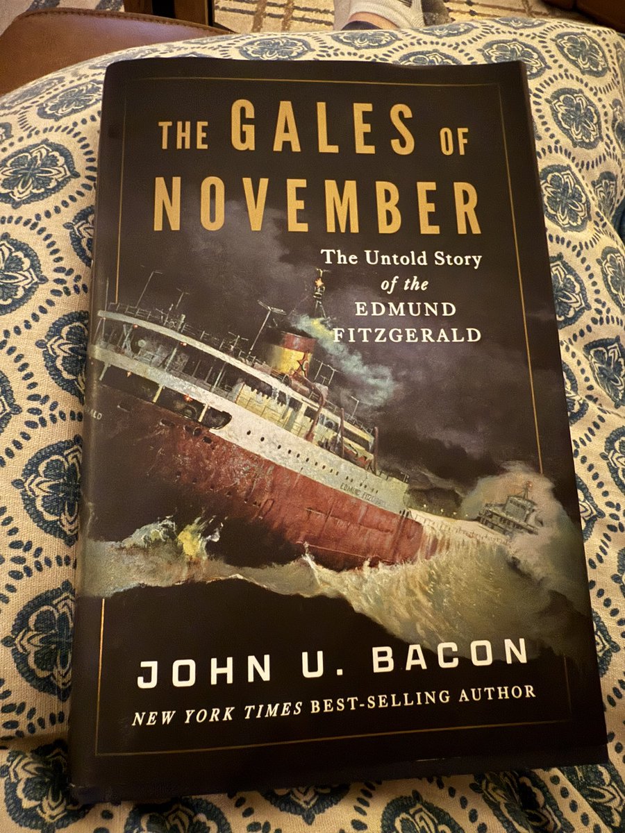If you love history and good writing that makes a book impossible to put down, this is a must. A tribute to 29 men who went down, and to all sailors who helped build our nation’s economy. I’ll never listen to the Gordon Lightfoot classic the same way again. Well done <a href="/Johnubacon/">John U. Bacon</a>.