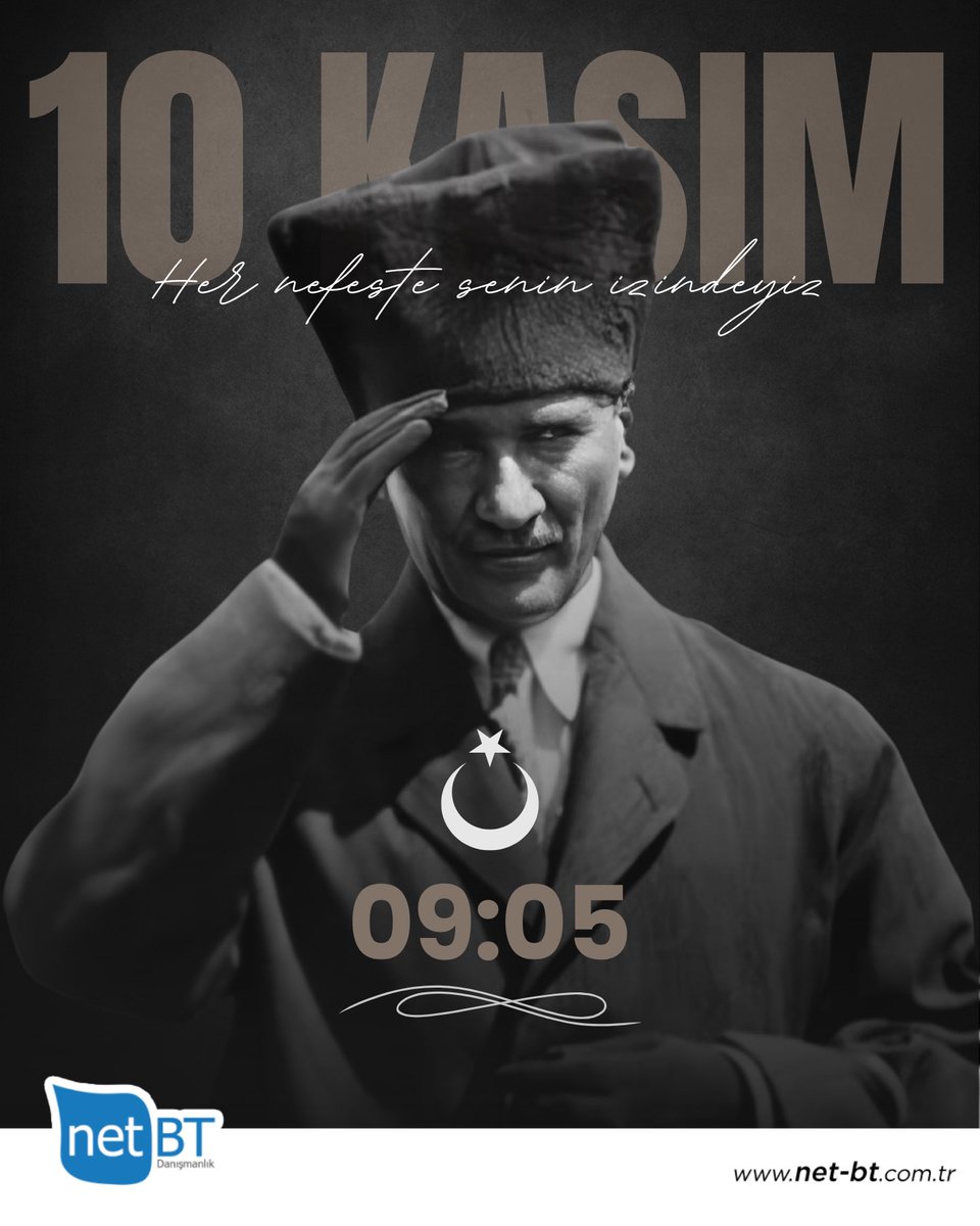 Sonsuzluğa uğurladığımız Büyük Önder Mustafa Kemal Atatürk’ü, aramızdan ayrılışının 87. yılında saygı, minnet ve özlemle anıyoruz.

#NetBT #MustafaKemalAtatürk #10Kasım