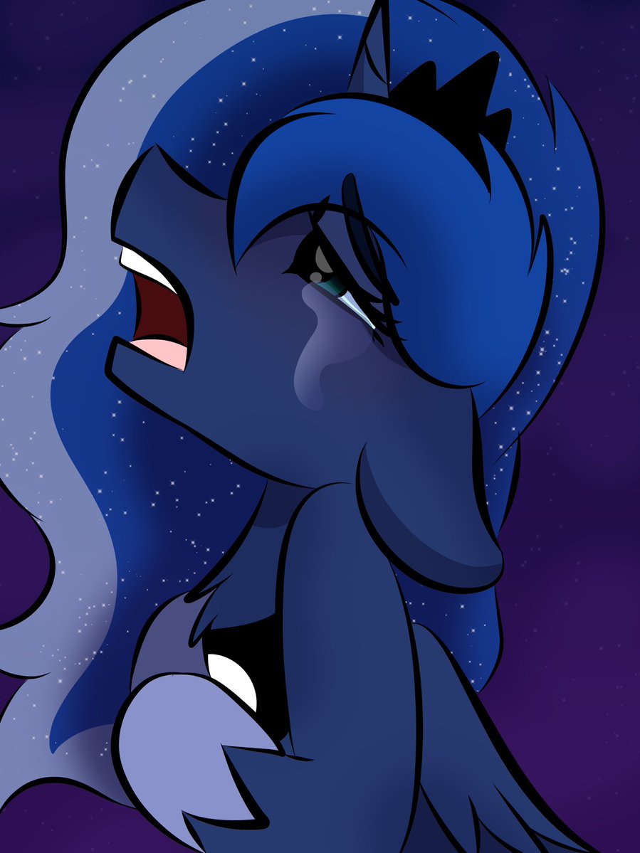 DoodlesDoodles8's tweet image. Sometimes just gotta draw the sads &amp;lt;3 
#mlp #mylittlepony #princess #luna #sad #crying