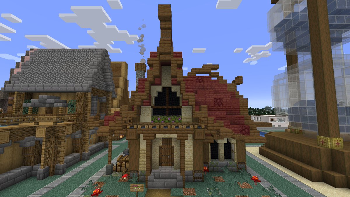 #おやさい鯖　#minecraftbuilds
おやさい鯖初建築
