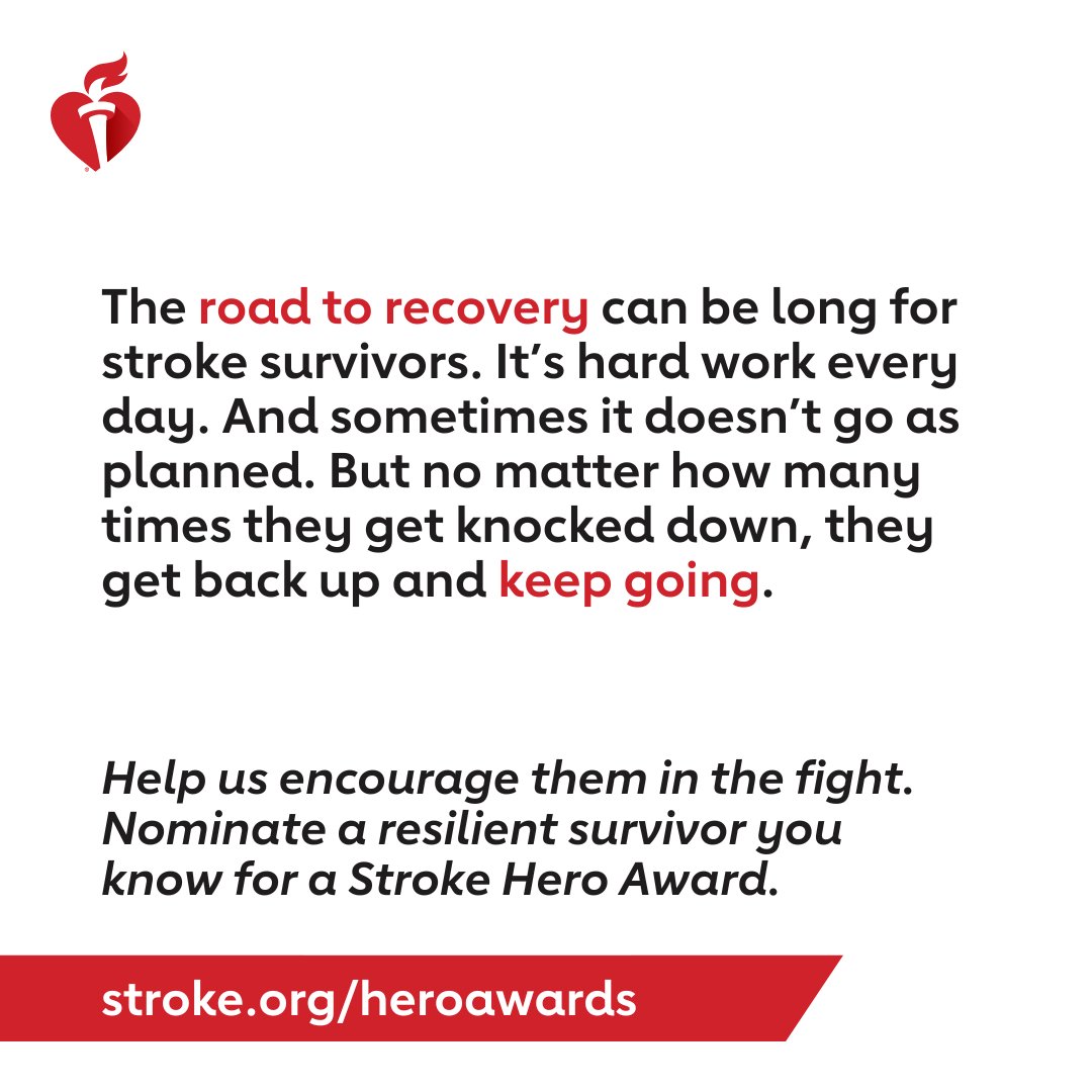 Know a survivor who is a relentless force, helping others and never giving up? Honor them with a Stroke Hero Award nomination.