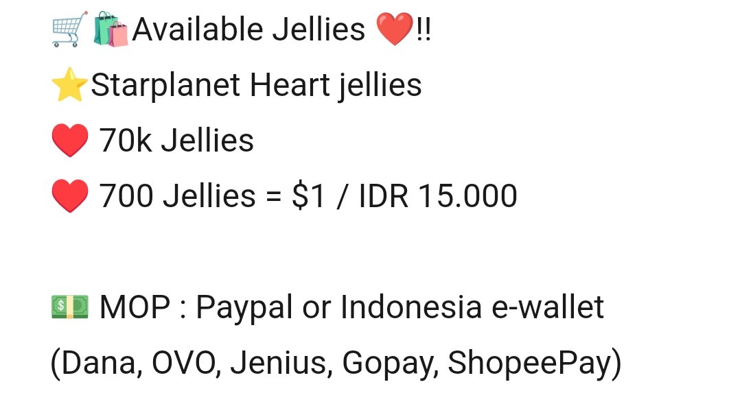 katievoteskpop's tweet photo. 📢 Available Heart Jellies❤️
Star Planet / The Show 🗳️
📥🗨️DM or reply here to reserve or buy! 😊
👉🏻Voting proofs: #KatievotesProof
🛍️🛒wtb wts selling votes starplanet early vote live vote the show jelly kpop AHOF xikers TEMPEST ARrC 82MAJOR https://t.co/s5M1V70X6Y