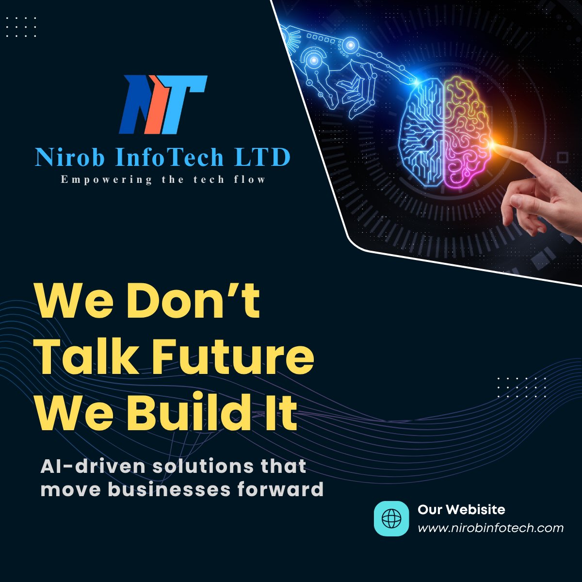 Nirob_InfoTech's tweet image. Smarter business starts with Artificial Intelligence &amp;amp; Machine Learning — empowering innovation, enhancing decisions, and shaping a digital future.
#AI #ML #Innovation #SmartBusiness #DataDriven #DigitalTransformation #FutureReady