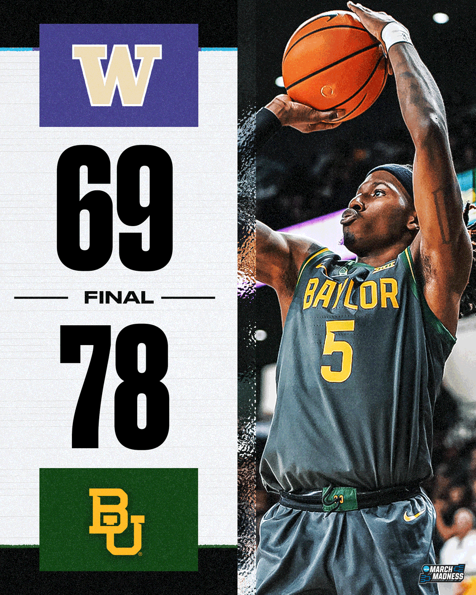 MarchMadnessMBB's tweet photo. Baylor defends home court 🐻

The Bears defeat Washington for their second win of the season 💪 https://t.co/fof415xauI