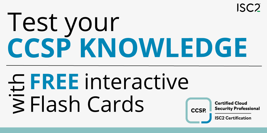 ISC2APAC's tweet image. Test your #CCSP knowledge and get immediate feedback on the accuracy of your answers. Then plan and refine your study strategies. 

Get the flash cards: ow.ly/WPjX50Xp6i2

#CloudSecurity #CybersecurityCertification