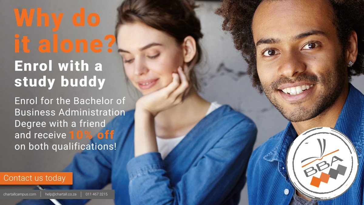 chartallbc's tweet image. Feeling burnt out studying solo? Bring a buddy to Chartall Business College!

Enrol in our BBA degree &amp;amp; both get 10% off.

Study smarter, together. 
👉 zurl.co/dYLmF

#InvestInYou #Chartall #StudyBuddy #BBA #EarnWhileYouLearn #Education