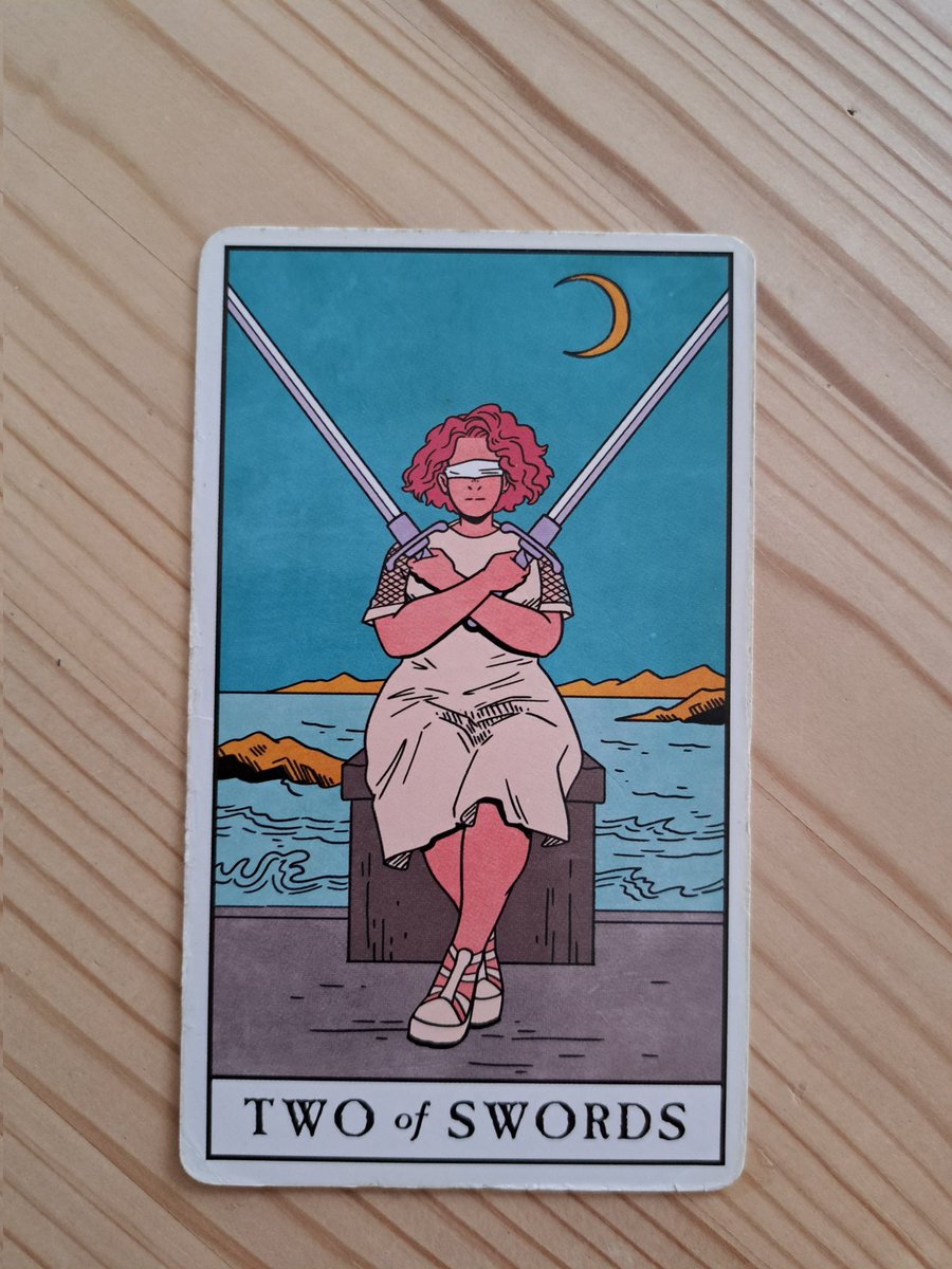 Laurajk32's tweet image. Today&apos;s card is 2 of Swords 

Take time to absorb all information. Sometimes we learn more by listening to what&apos;s not being said. 

#listen #information #learn #unspoken  

#tarot #tarotmessage #LauraJK32