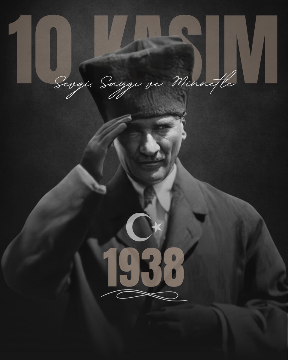 Sevgi, Saygı ve Minnetle..
𝟷𝟾𝟾𝟷-𝟷𝟿𝟹∞  

#FikirlerÖlmez
#10Kasım