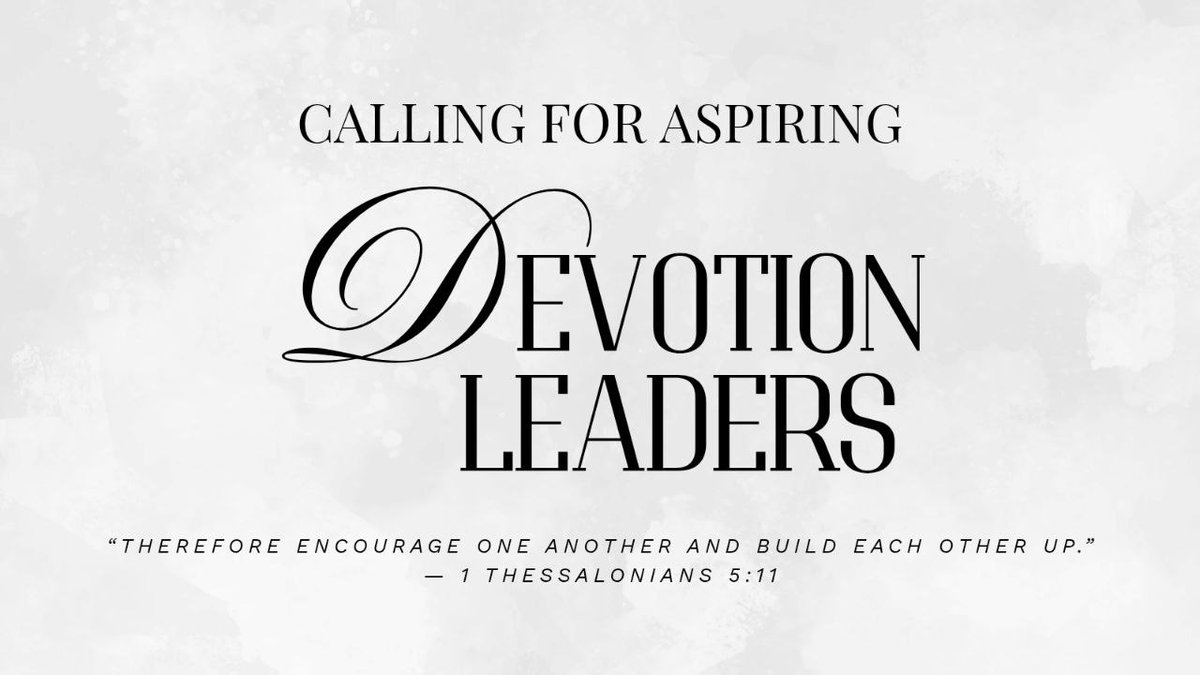 ✨ Calling Future Devotion Leaders! ✨

I’m inviting those who would like to join me in leading devotion sessions. If you have the heart to share God’s Word and encourage others, this is your chance to serve!

Message me if you’re interested!