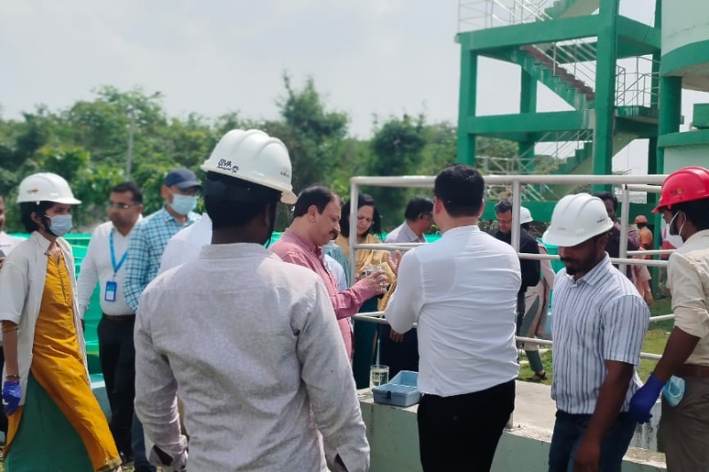 vatechwabag's tweet image. A high-level delegation from NITI Aayog &amp;amp; BWSSB visited WABAG’s 150 MLD K&amp;amp;C Valley WWTP — a model for sustainable water reuse &amp;amp; energy recovery. The plant supports groundwater recharge in Kolar &amp;amp; nearby villages while generating 18 MWh/day of green power. #WABAG #WaterReuse