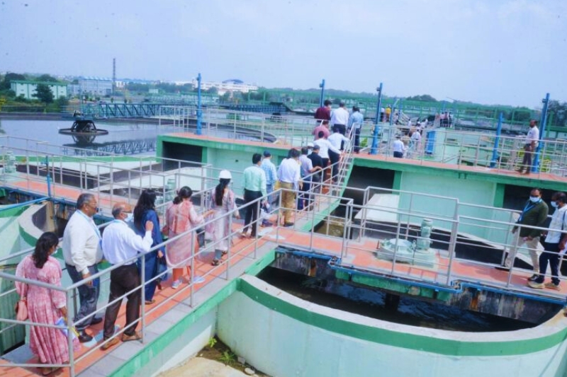 vatechwabag's tweet image. A high-level delegation from NITI Aayog &amp;amp; BWSSB visited WABAG’s 150 MLD K&amp;amp;C Valley WWTP — a model for sustainable water reuse &amp;amp; energy recovery. The plant supports groundwater recharge in Kolar &amp;amp; nearby villages while generating 18 MWh/day of green power. #WABAG #WaterReuse