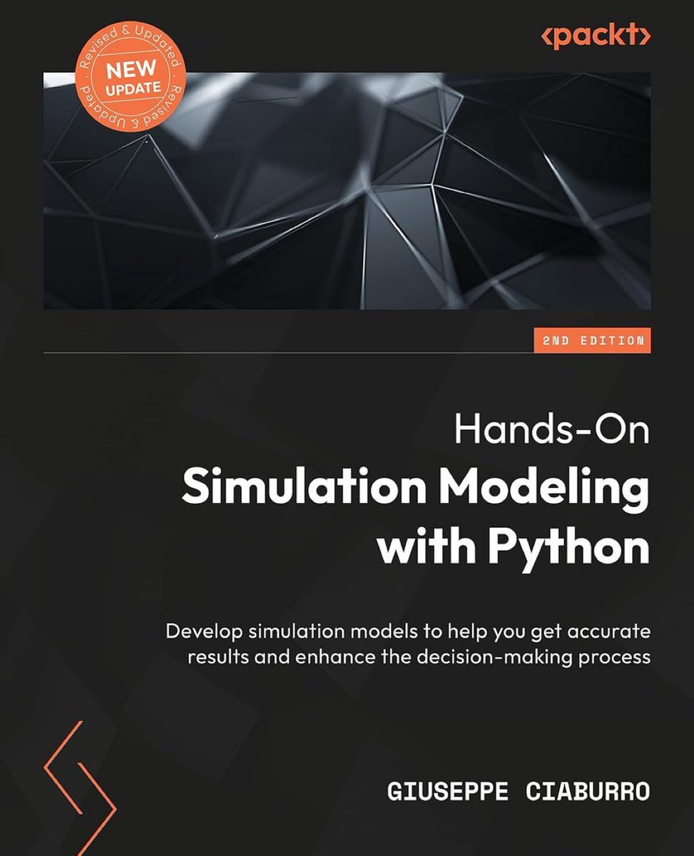 KirkDBorne's tweet image. Hands-On Simulation Modeling with #Python — Develop simulation models for the decision-making process (2nd Edition): amzn.to/3YDpxCb v/ @PacktDataML
————
#DataScience #ComputationalScience #DecisionScience #DataScientist #DigitalTwins