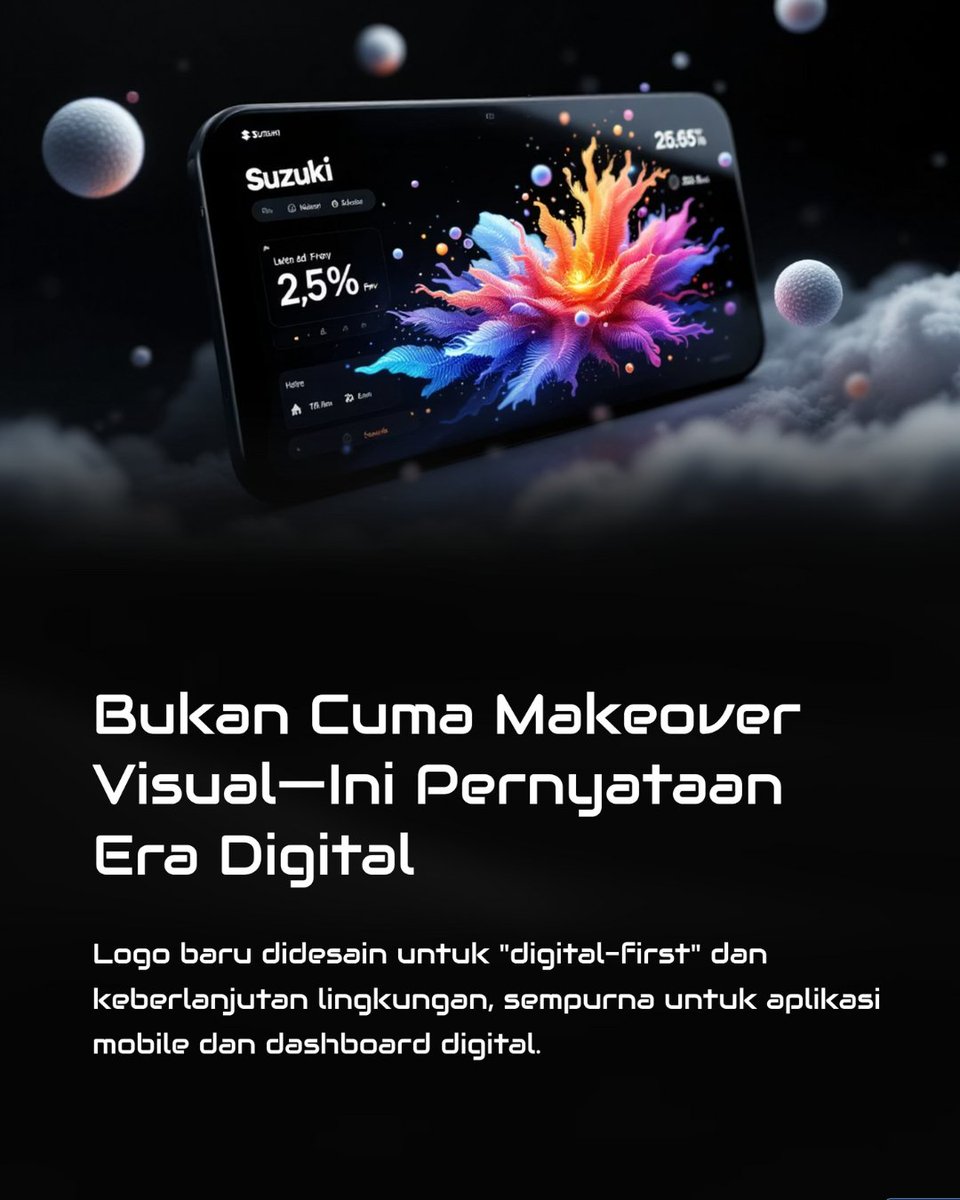 logorevolution's tweet photo. “Suzuki akhirnya memperkenalkan emblem barunya setelah 22 tahun.
Ikon ‘S’ tetap ada — tapi finishing chrome digantikan cat silver, desain dibuat lebih flat untuk generasi digital.
Perubahan kecil? Mungkin. Tapi dalam branding, detail kecil bisa jadi pergeseran besar.” https://t.co/RvA1gPx5t8