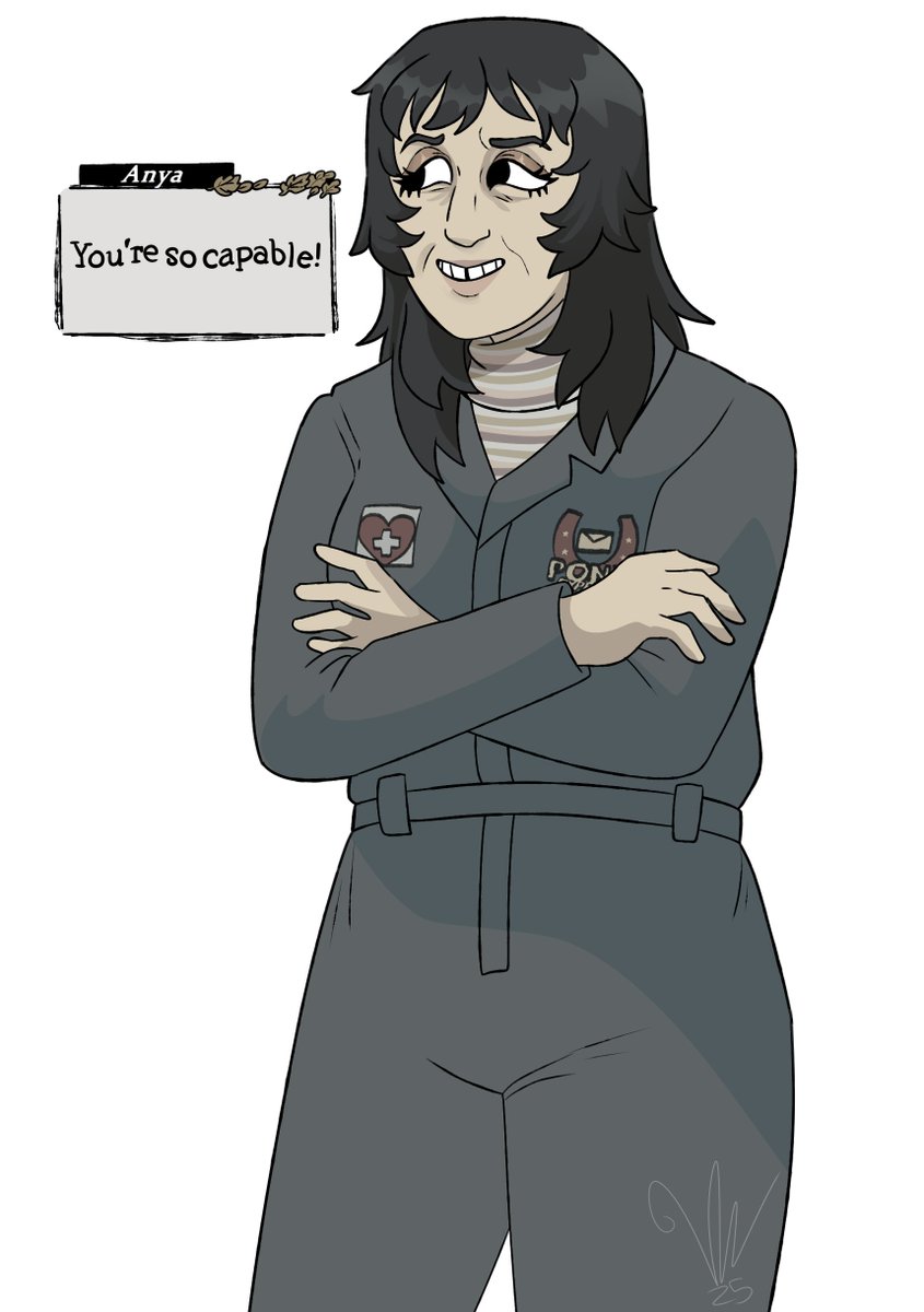 Victoriaaagh's tweet image. anya with the tabitha scarlet face. that smile can't be real