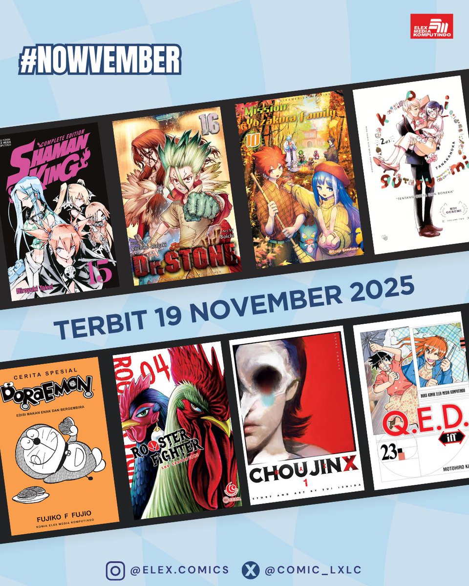 comic_lxlc's tweet photo. 🙌 Bocoran komik #NOWvember minggu ketiga 🙌
Paling semangat nungguin yang mana, nih?😆🥳 https://t.co/6FITMFece0