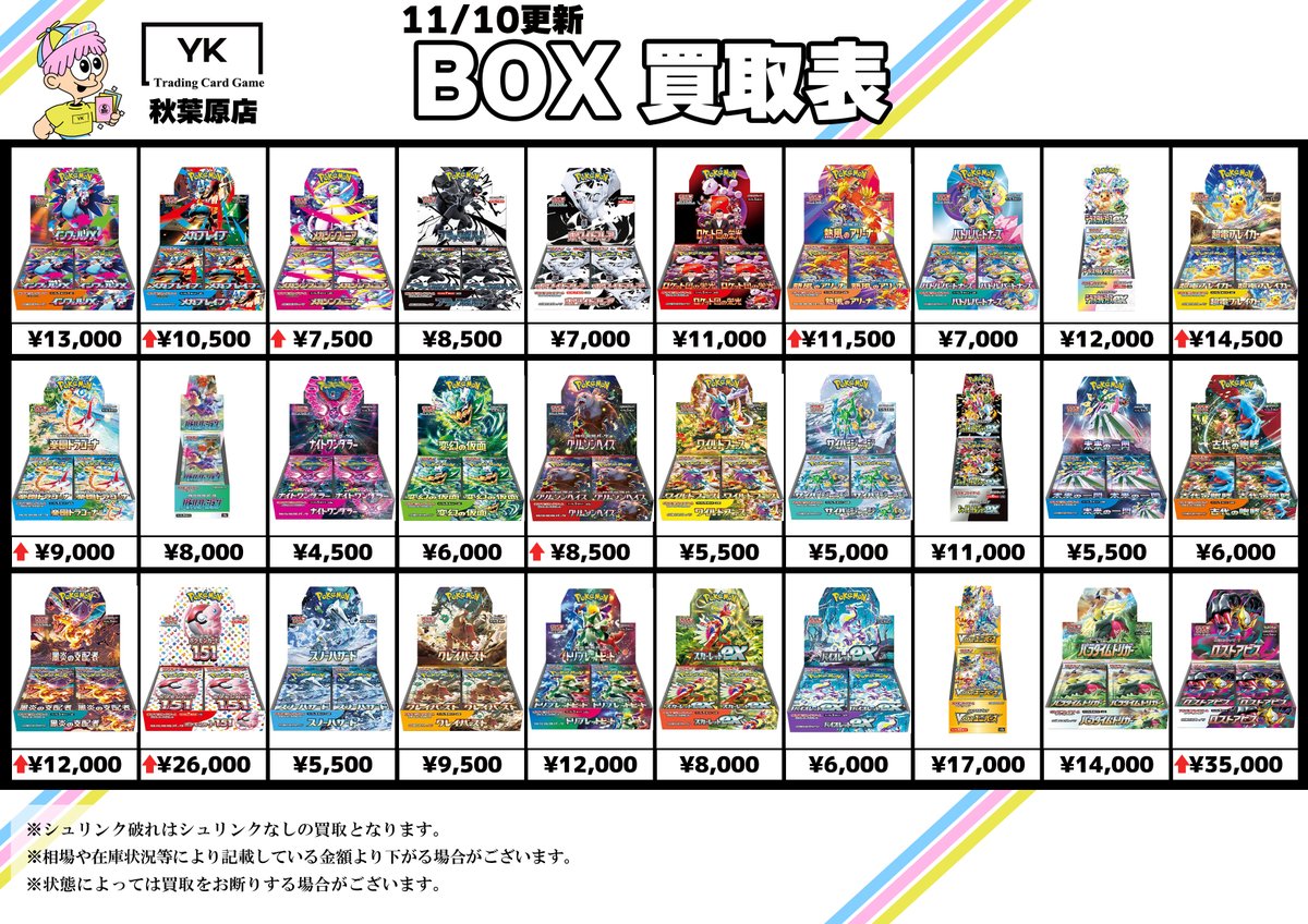 ✨BOX買取表✨ インフェルノX メガブレイブ メガシンフォニア ホワイト