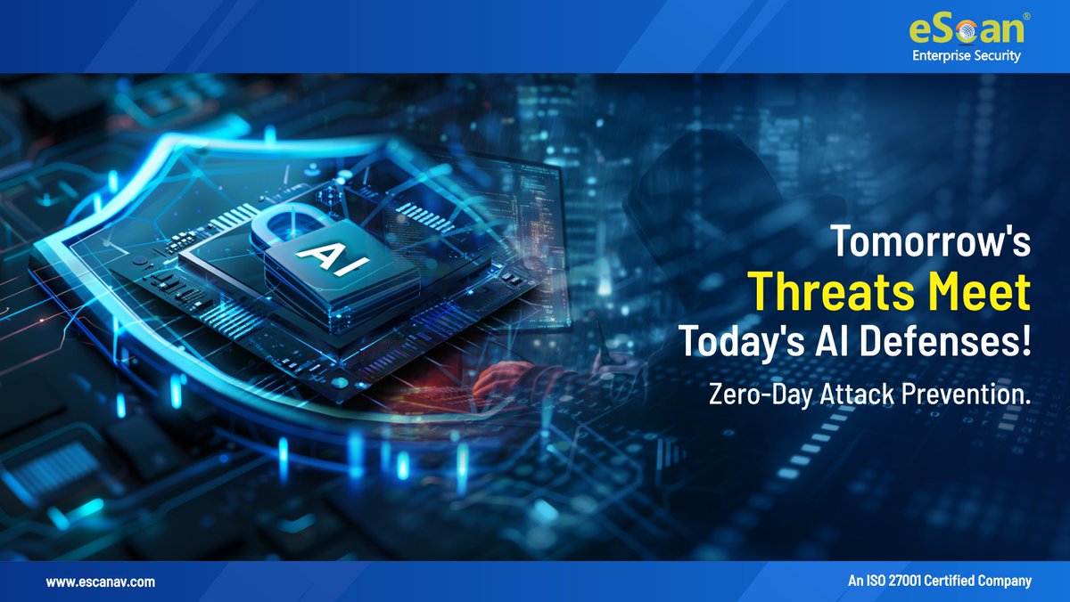 escan_tweet's tweet image. Cybercriminals aren’t waiting for the future — they’re already building smarter, faster, and more evasive attacks. To stay ahead, security can’t just react. It must predict, prevent, and respond in real time.

bit.ly/3vgw3Rn
#eScan #AIsecurity #CyberProtection