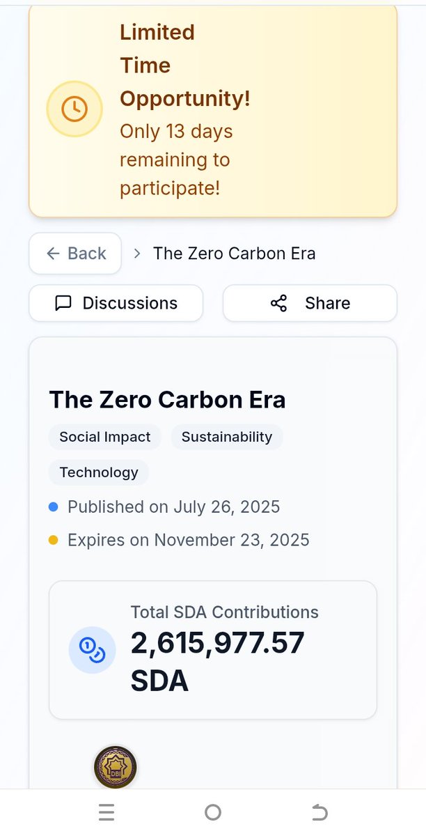 Globalsephere's tweet photo. Zero carbon era count down Begin Only 13 Days to end the Project!
Zero Carbon Era brings renewable energy, eco-innovation, and climate solutions to life. Join the journey today.
👇
https://t.co/KDsfiKj1cE
#ZCE #SDA #SIDRA #ZEROCARBONEra https://t.co/m4G9UWne4p