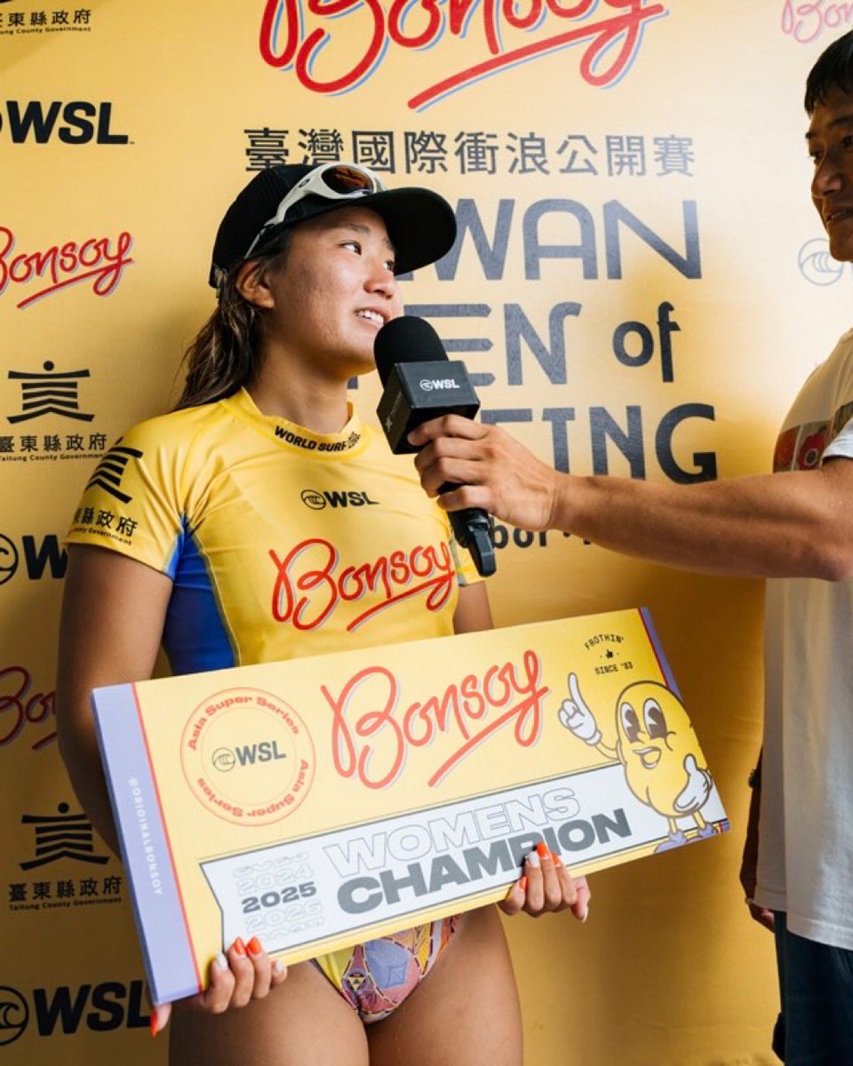 bookoffsports's tweet photo. ボンソイ・アジア・スーパーシリーズ
#チャンピオン に決定👑
今年のQS6000の5戦イベントが開催され、それらをシリーズ化して競ってきた。
#QS アジアランキングトップを示す #イエロージャージ のプレッシャーを力に変えて戦った #中塩佳那 選手、本当におめでとうございます☺🔥
#champion
#wslqs https://t.co/FCoeQtTXyo
